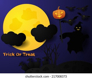 Happy Halloween Background Vector Illustrator