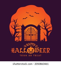Happy Halloween background wallpaper vector illustration