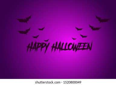 Happy Halloween background with white space for text and pumpkins. Vector designs, template easy edits. Happy Halloween background with white space for text, bats, yellow, orange, black and pumpkins.