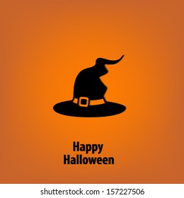 Happy Halloween background with a witch hat