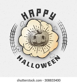 Happy Halloween badges logos and labels can be used for design, presentations, brochures, flyers, print, sports equipment, corporate identity, sales
