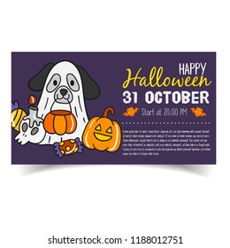 Happy Halloween banner.