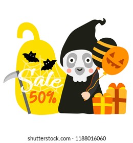 Happy Halloween banner.