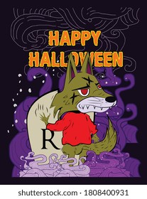 happy halloween banner or background for halloween party or event. beautiful greeting card, background, banner, poster or flyer vector