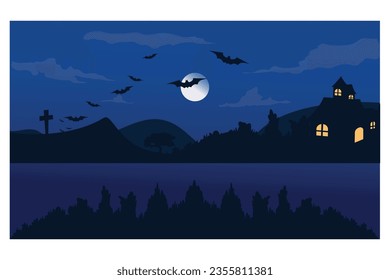 Happy Halloween banner or Halloween Background Vector Design 