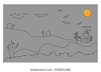 Feliz banner de Halloween o diseño de vectores de fondo de Halloween 