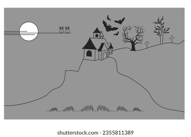Feliz banner de Halloween o diseño de vectores de fondo de Halloween 