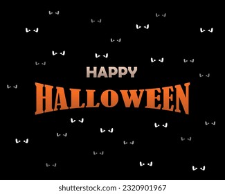 Happy Halloween banner with bats. 