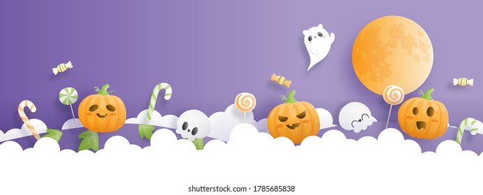 Happy Halloween banner. Halloween celebrations.