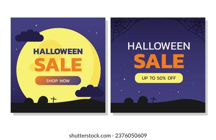 Feliz banner de halloween y elementos de ilustración vectorial.