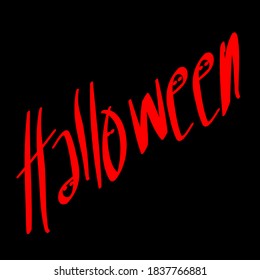  Happy Halloween banner. Handwritten lettering, calligraphy vector illustration. 