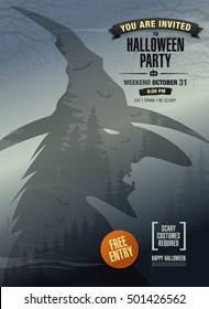 Happy halloween banner layout design. Vector illustration