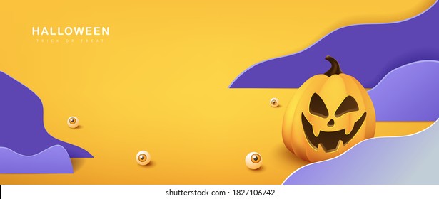 Happy Halloween banner or party invitation background