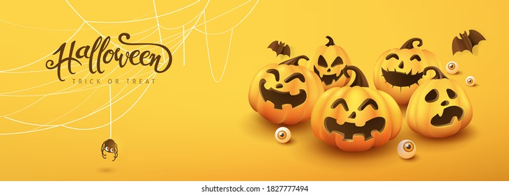 Happy Halloween banner or party invitation background