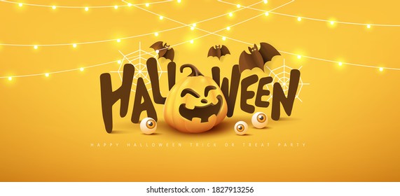Happy Halloween banner or party invitation background