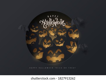 Happy Halloween banner or party invitation background