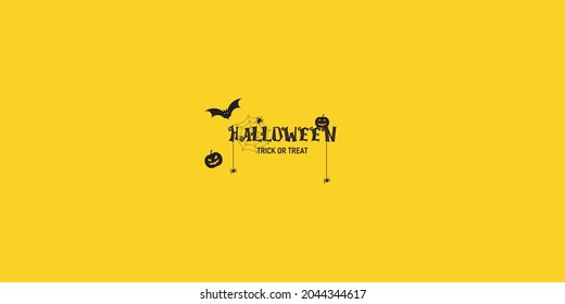 Happy Halloween banner or party invitation background with pumpkin, Vector illustration
