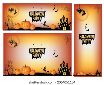 Happy Halloween banner or party invitation background