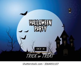 Happy Halloween banner or party invitation background