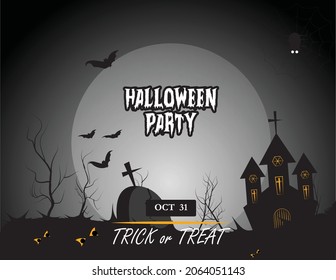 Happy Halloween banner or party invitation background