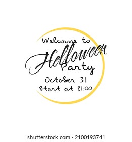 Happy Halloween banner for party invitation background. Vector illustration.