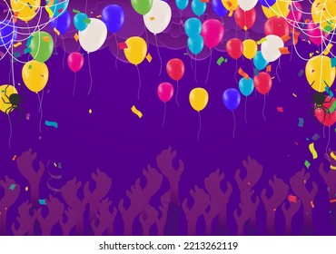 Happy Halloween banner or party invitation background with night  Vector illustration. spiders web and flying bats. Place for text
