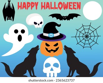 Happy Halloween banner or party invitation background. Halloween background banner