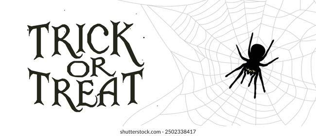 Happy Halloween banner or party invitation background. Halloween greeting vector design illustration