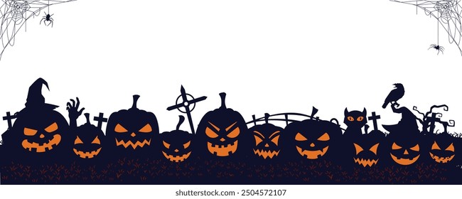 Happy Halloween banner or party invitation background. Halloween greeting vector design
