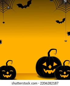 Happy Halloween. Banner pumpkin Halloween concept. Halloween background design.