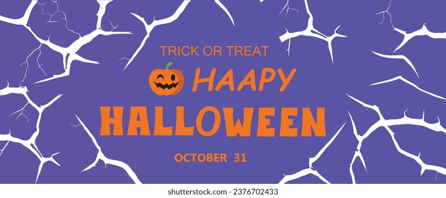 Happy Halloween banner template . Halloween pumpkin and Halloween elements. spooky, Background or banner Halloween template