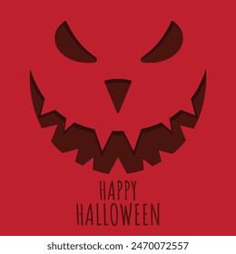 Happy Halloween banner template with halloween pumpkin and Halloween Elements on face pumpkin devil. Website spooky,Background or banner