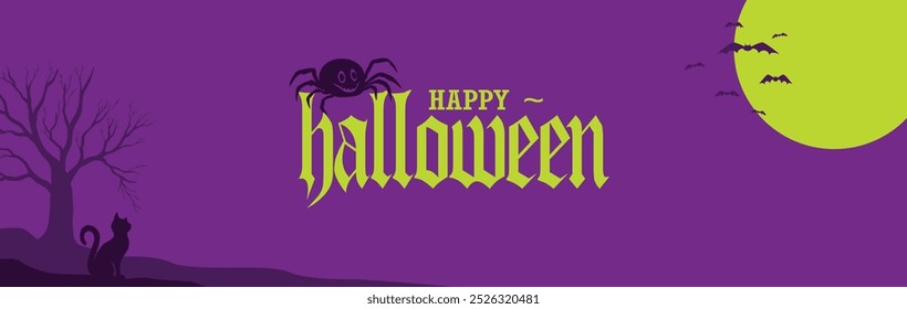 Diseño feliz del Vector del Anuncio de Halloween. Fondo feliz de la invitación del Anuncio o del partido de Halloween. Vector