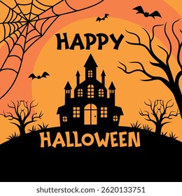 Happy Halloween Banner Vector Design