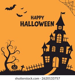 Happy Halloween Banner Vector Design