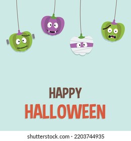 Happy Halloween Banner vector illustration.