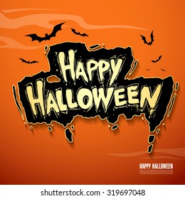 Happy halloween banner. Vector illustration