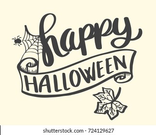 Happy halloween banner vector illustration for poster Halloween party.