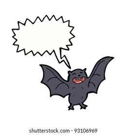 happy halloween bat cartoon