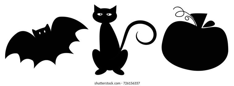 Happy Halloween Bat Cat Pumpkin