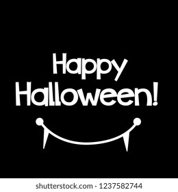 happy halloween, beautiful greeting card background or banner with smile face theme. design illustration