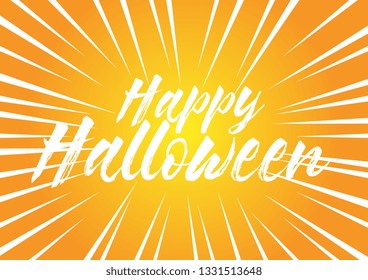 happy halloween, beautiful greeting card background or banner with pop art theme. design illustration