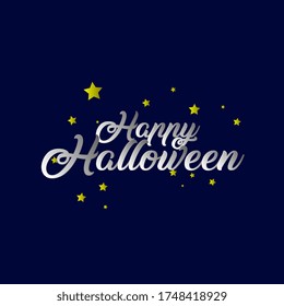 happy halloween, beautiful greeting card background or banner with star theme. design illustration