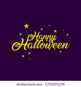 happy halloween, beautiful template banner with star theme. vector design illustration, graphics elements for t-shirts, the sign, badge or greeting card and background photo booth