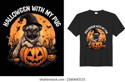 Happy Halloween beautiful witchy and Party scary costume print-ready vector T-shirt.  Halloween tee, gift, Vintage House, Pumpkin, vibes only, Skull, trendy Design Template.