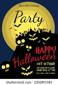 happy Halloween best party celebration poster flyer social media post design