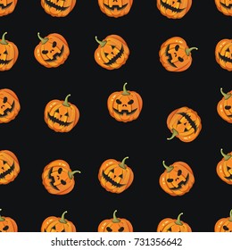 Happy Halloween. Black background. Vector illustration.