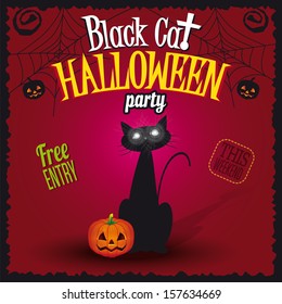 Happy Halloween Black Cat Party/Halloween cat