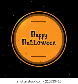 Happy Halloween black cover, vector.