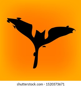 Happy Halloween black icon on background